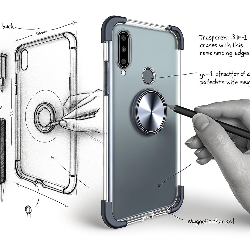 3in1 Skin phone case Magnetic phone cover