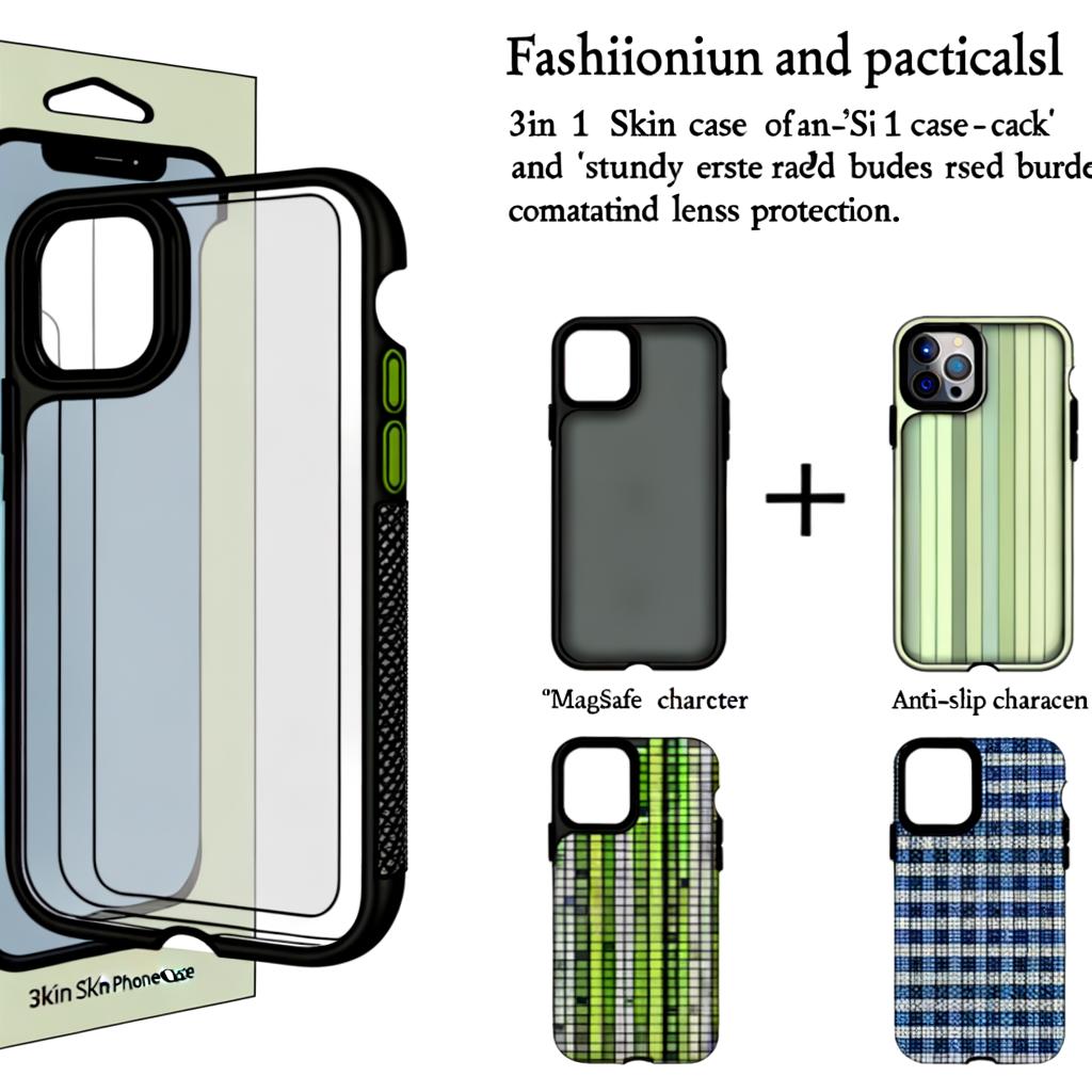 3in1 Skin phone case Magnetic phone cover