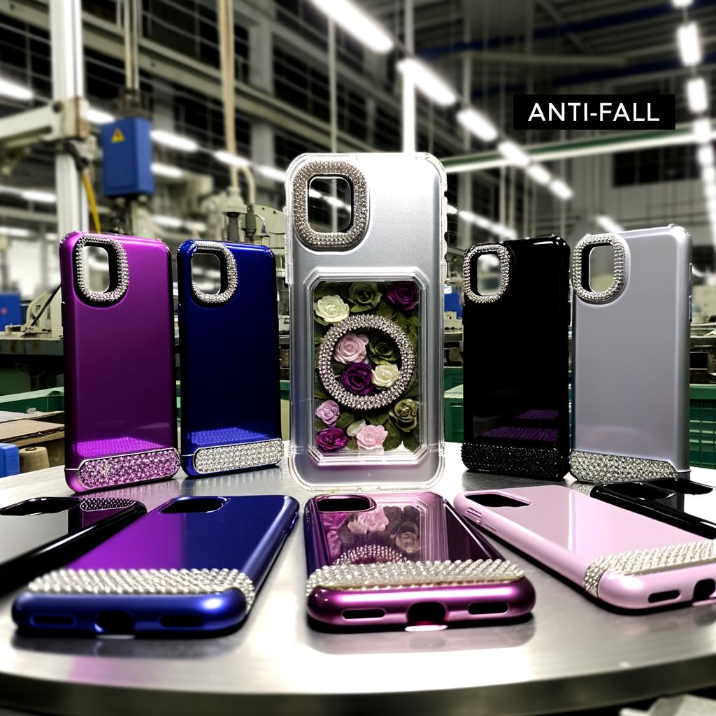 anti-fall phone cover Luxury phone case 2 in 1  diamond