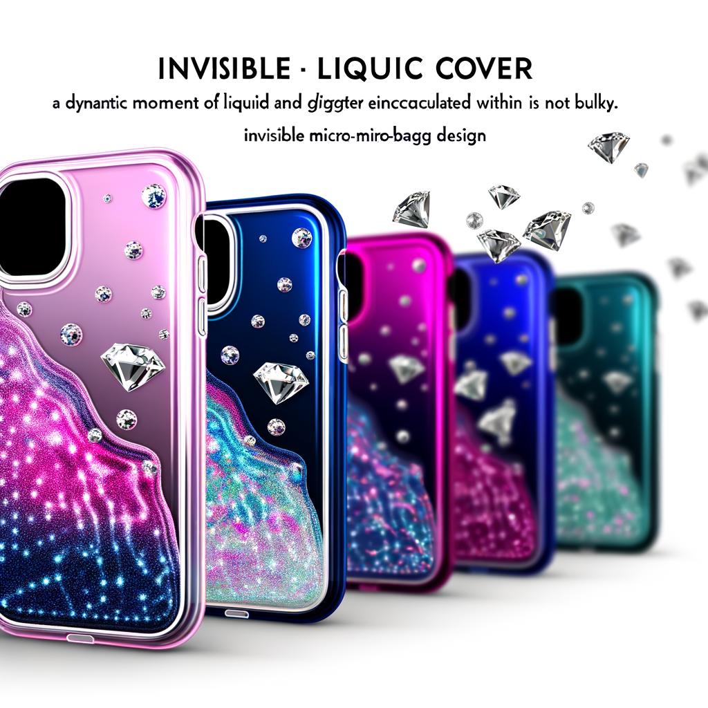 Liquid phone cover liquid inside phone case Silicone phone case