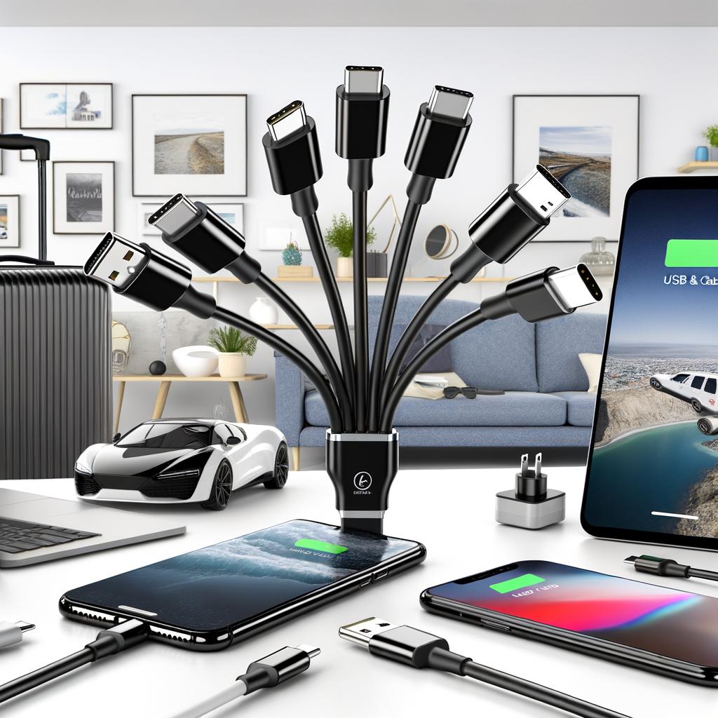 4 in 1 data cable multi charging cable data sync cable 4 in 1 charging cable