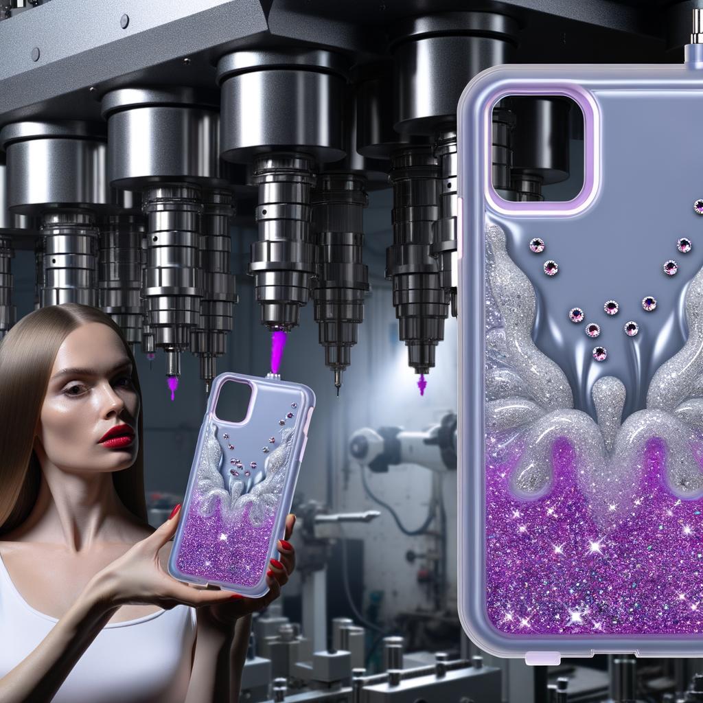 Liquid phone cover liquid inside phone case Silicone phone case