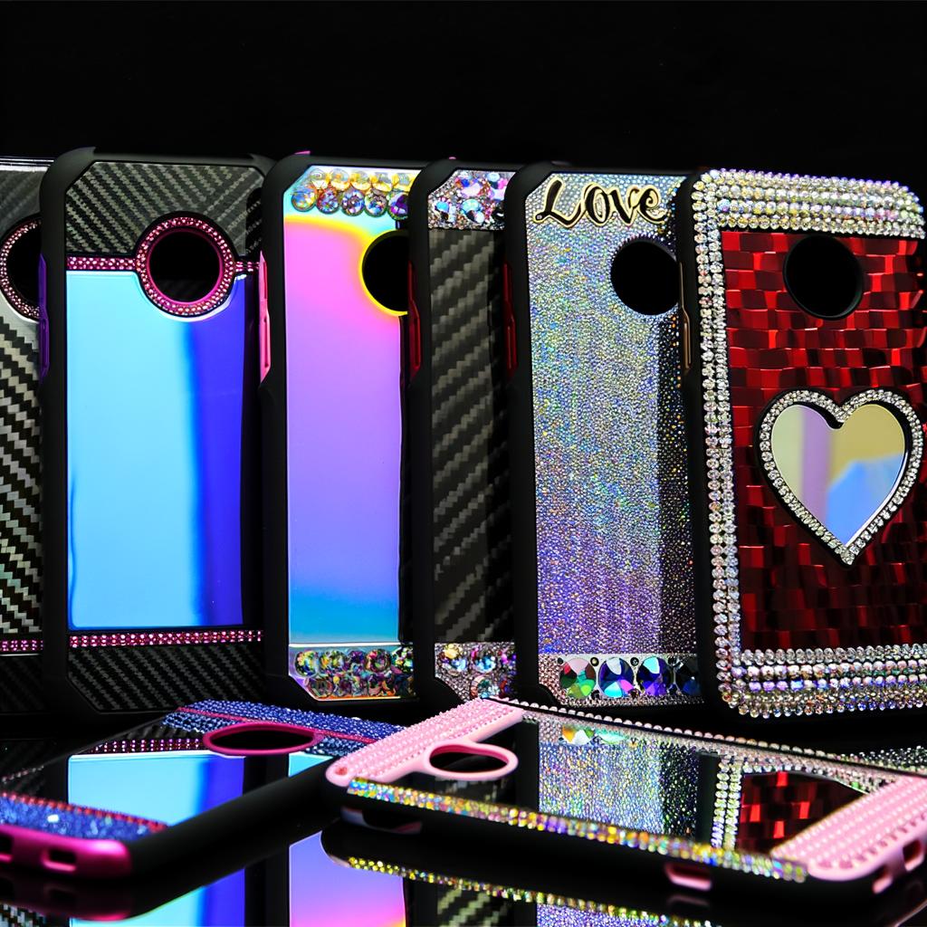 mobile phone cover case for cell phones Love Mirror phone case  Diamond phone cover
