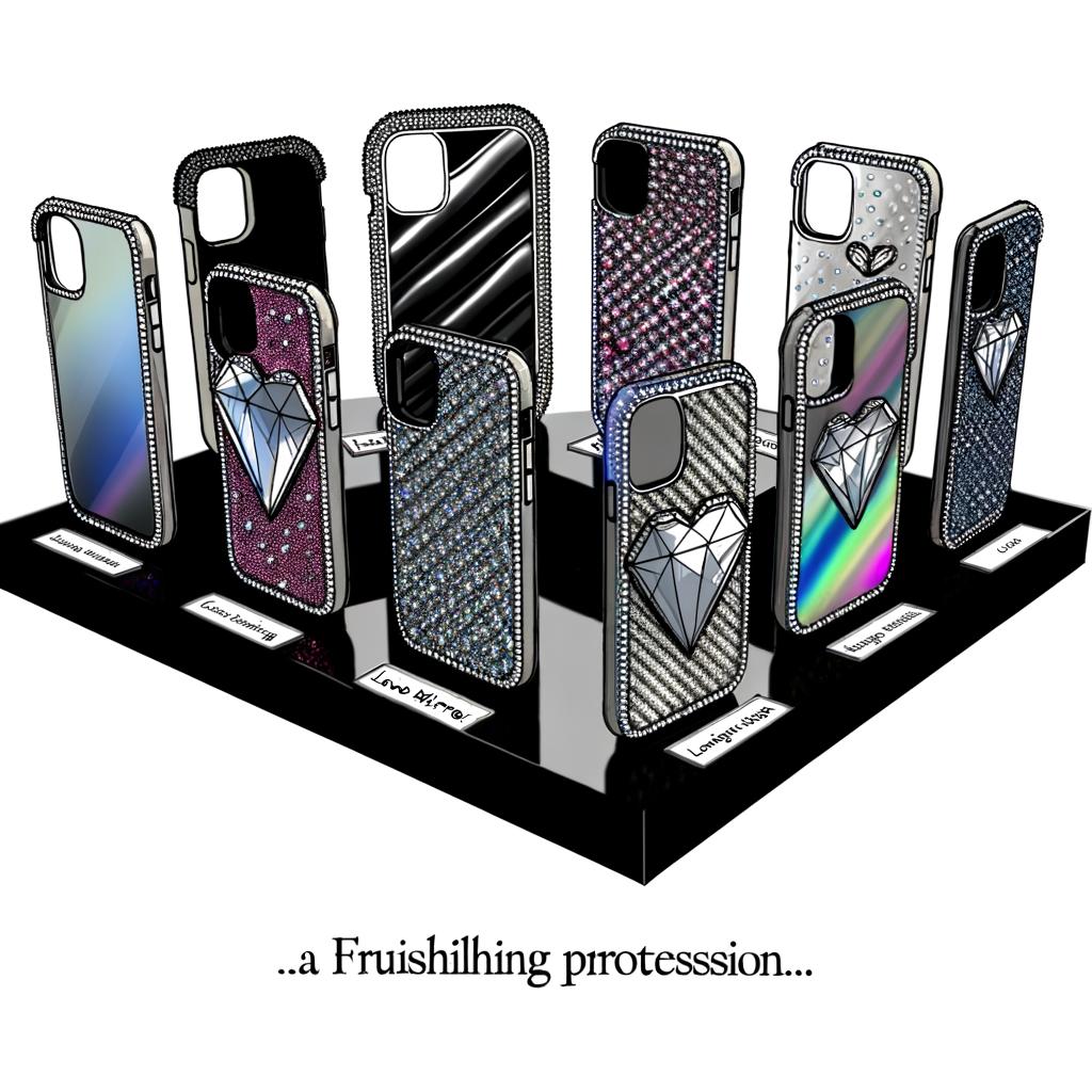 mobile phone cover case for cell phones Love Mirror phone case  Diamond phone cover