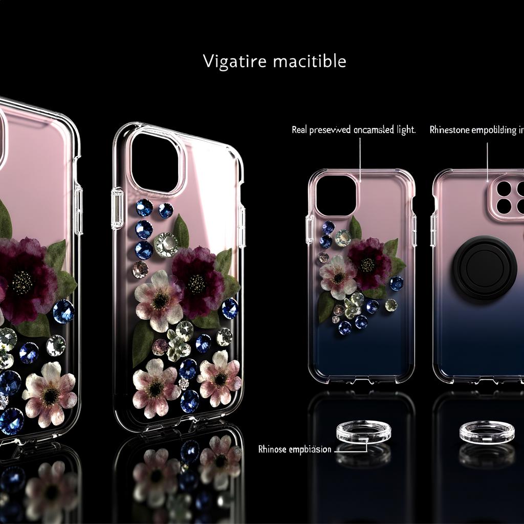 cell phone case Magnetic phone cover Glitter phone case