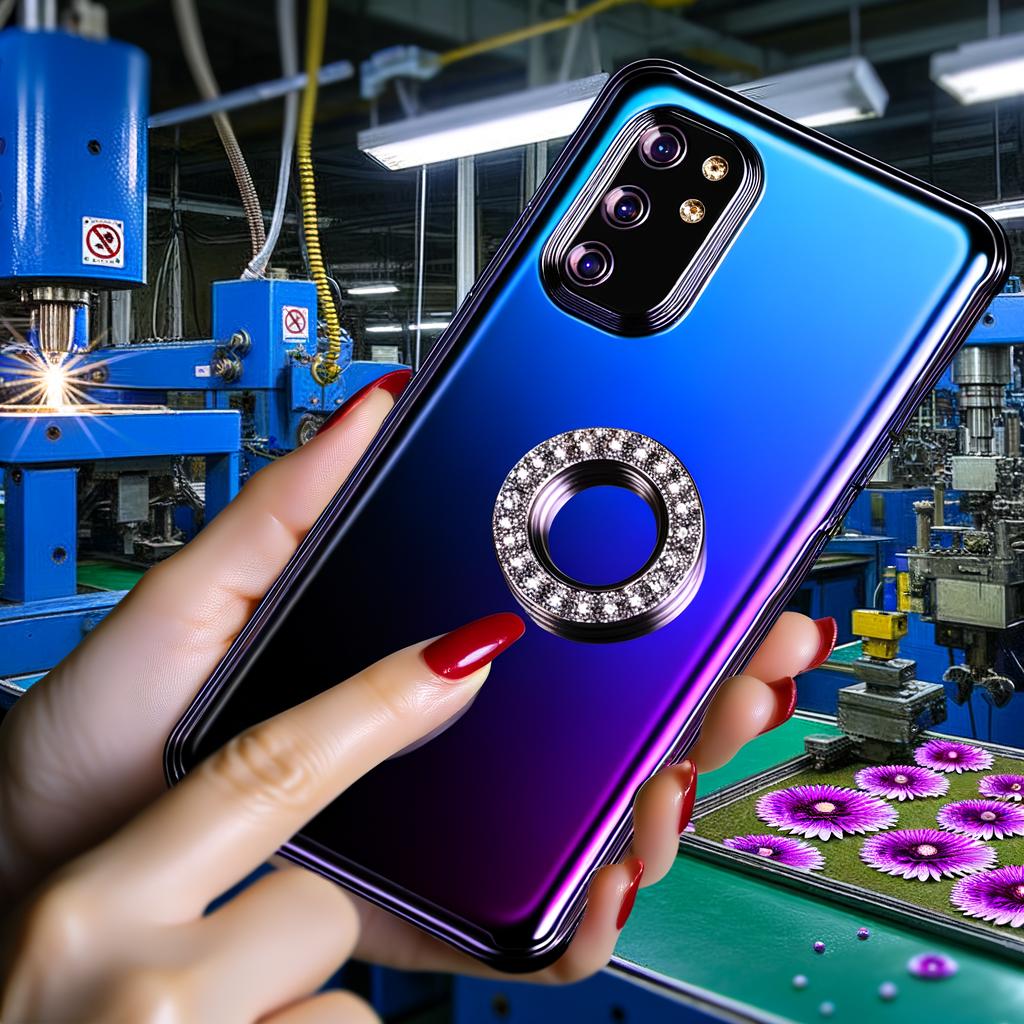 anti-fall phone cover Luxury phone case 2 in 1  diamond