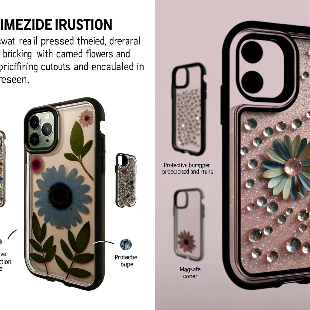 cell phone case Magnetic phone cover Glitter phone case