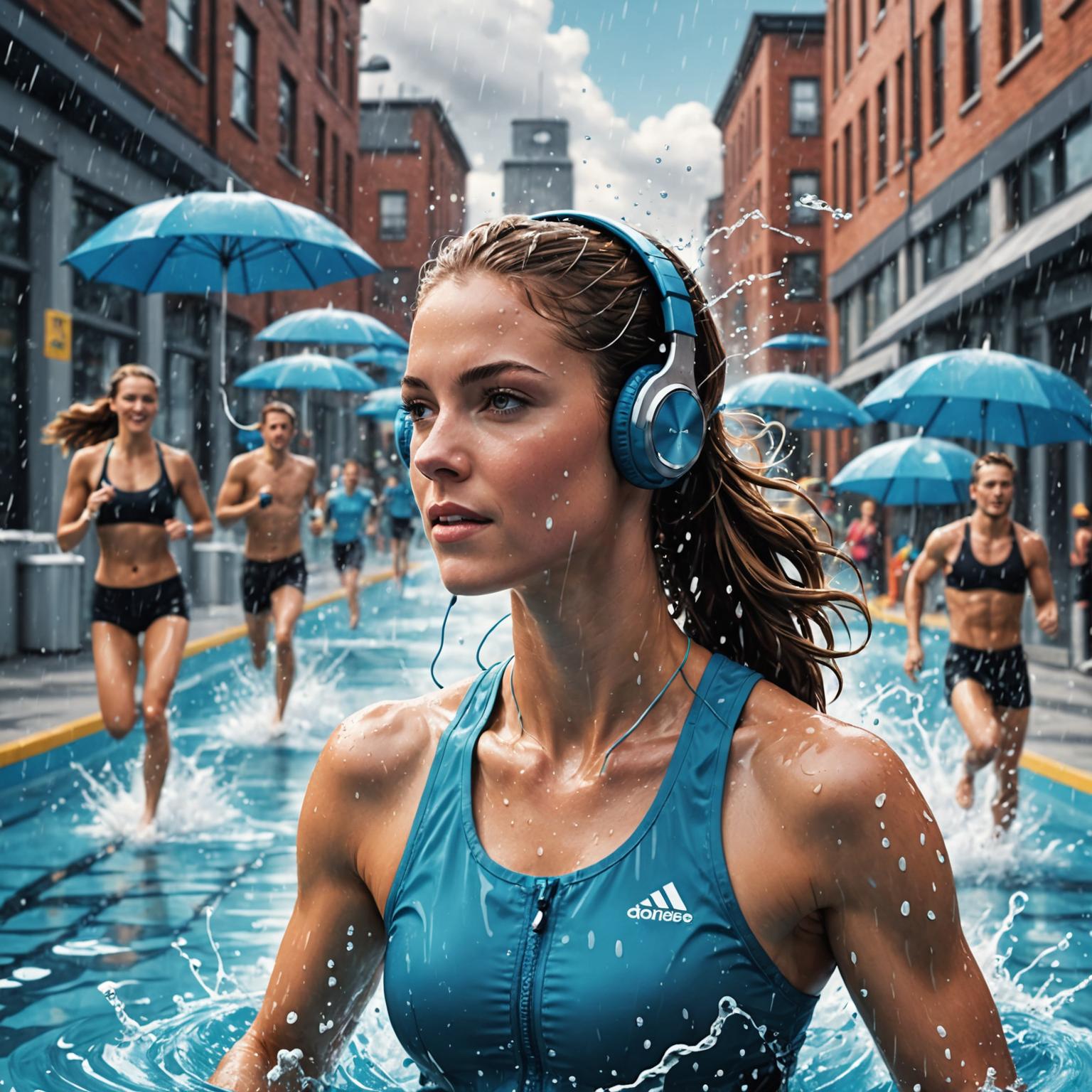 waterproof earphone  swimming earphones sports earphones waterproof