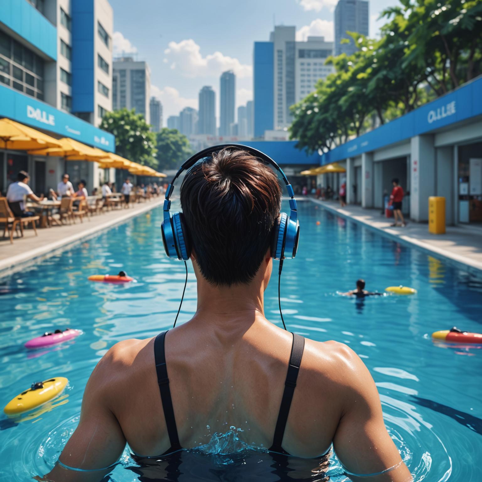 waterproof earphone  swimming earphones sports earphones waterproof