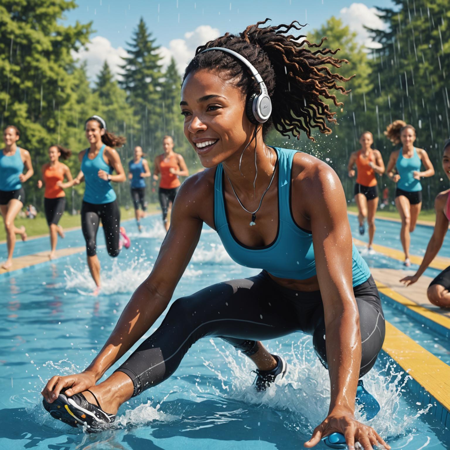 waterproof earphone water-resistant earbuds swimming earphones running earphones