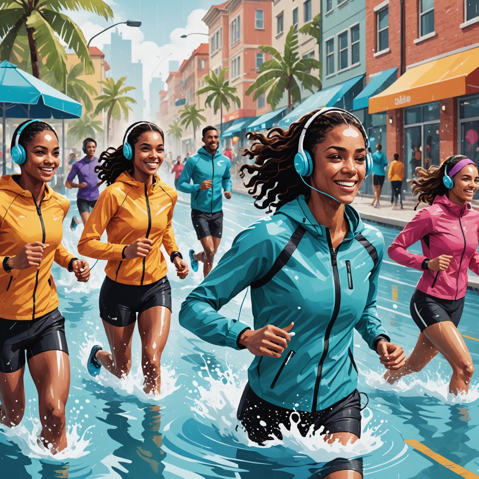 waterproof earphone water-resistant earbuds swimming earphones running earphones