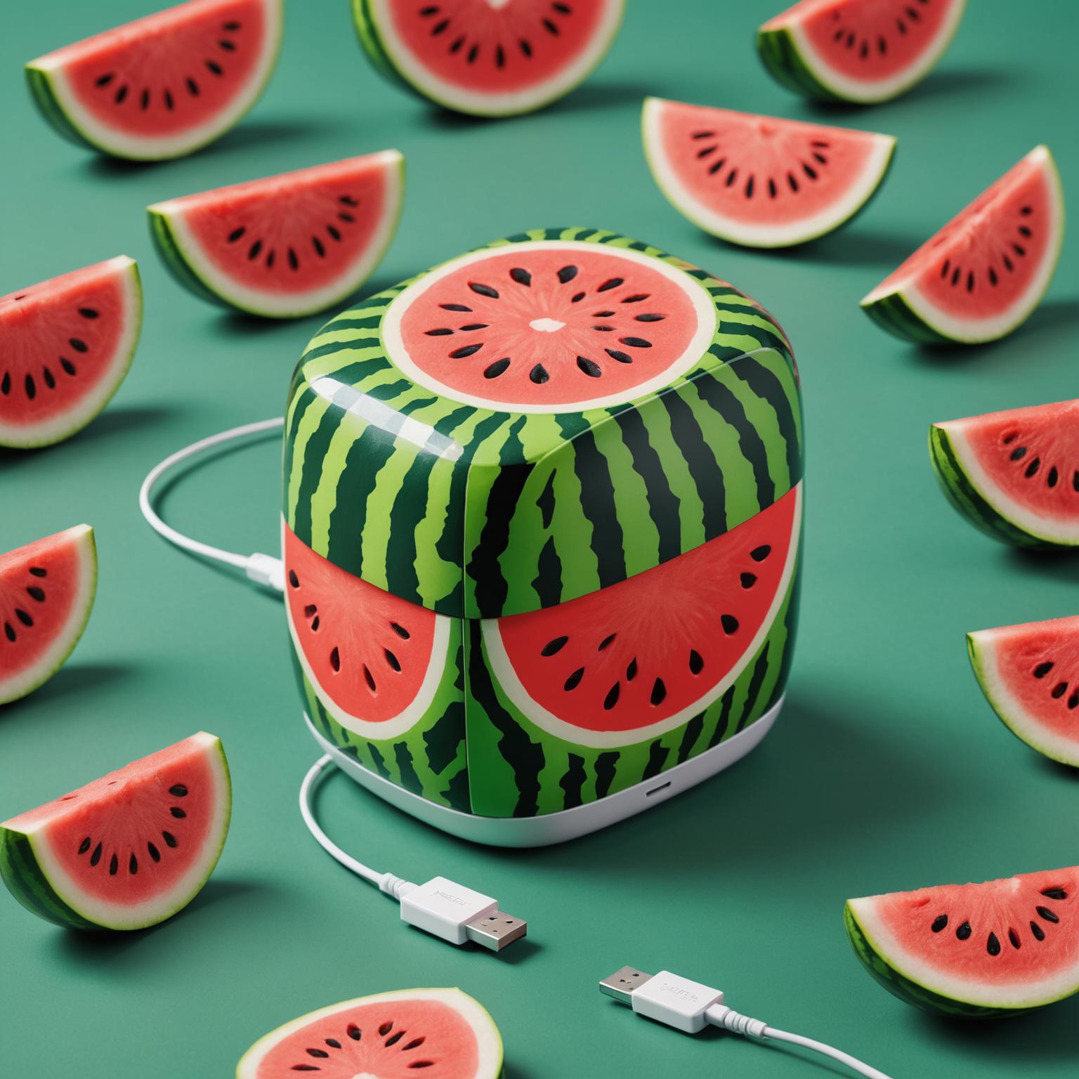 watermelon charger fruit-themed charger cute USB charger colorful phone charger