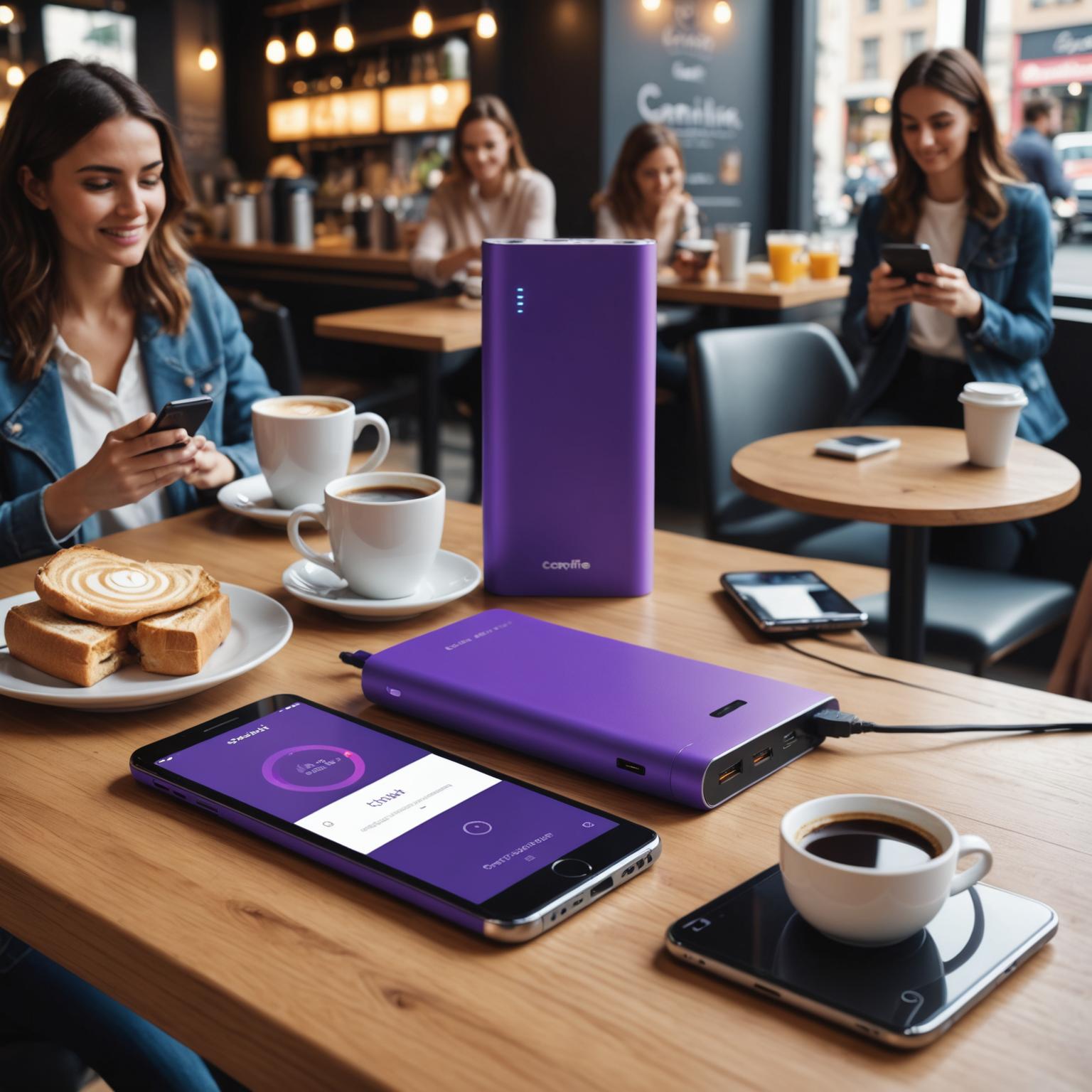 purple power bank stylish power banks universal power bank purple color tech accessories