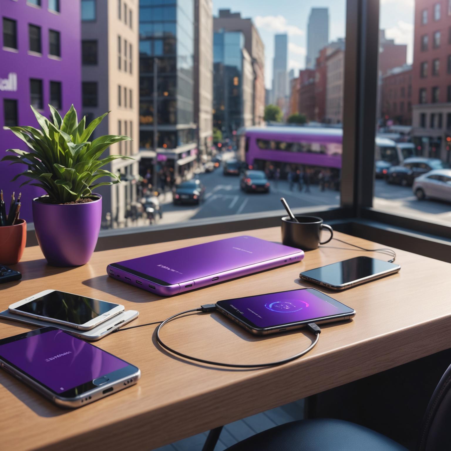 purple power bank stylish power banks universal power bank purple color tech accessories