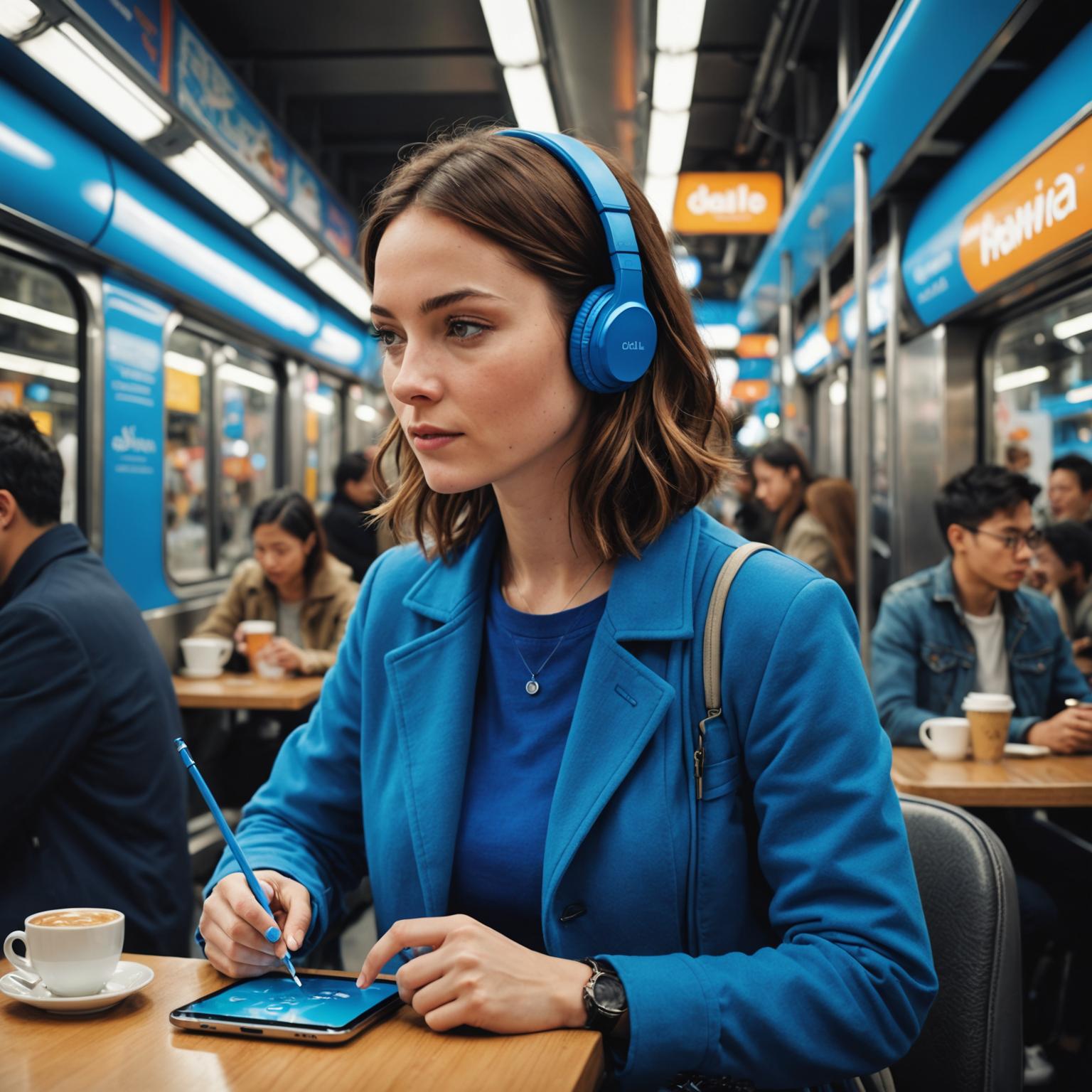 blue earphone blue earphone blue noise-canceling earphones blue Bluetooth earphones