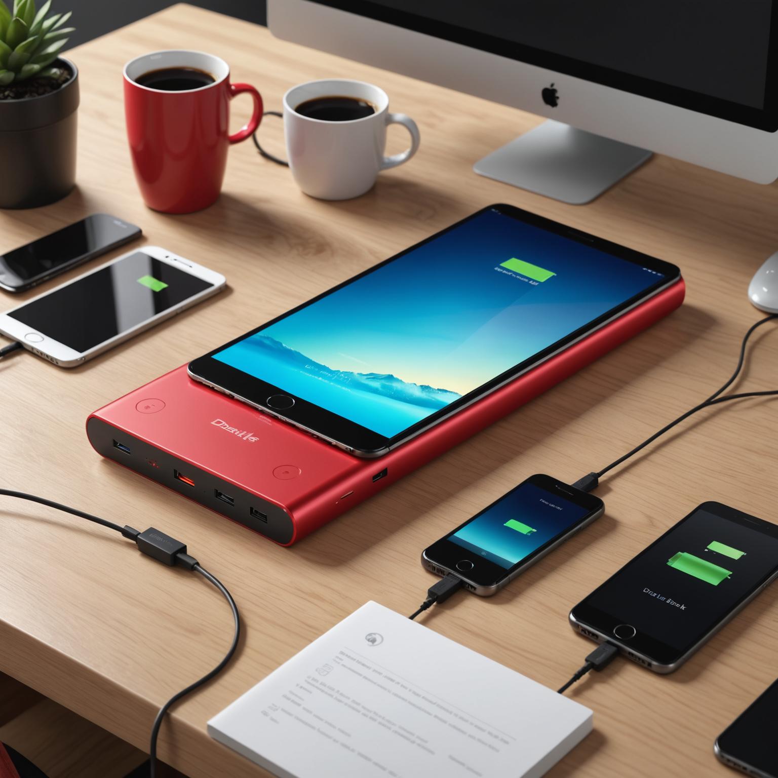 red power bank red battery pack red phone charger