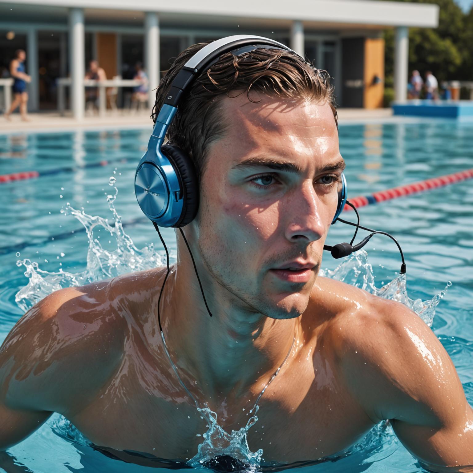 waterproof earphone swimming earphones waterproof in-ear headphones
