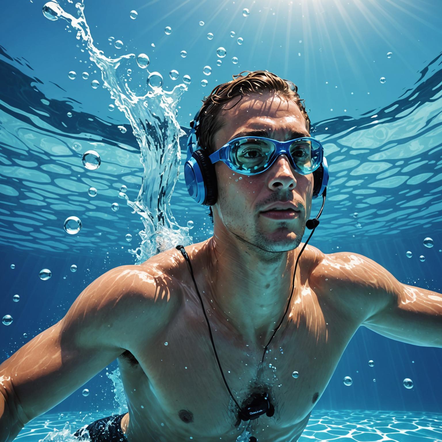 waterproof earphone swimming earphones waterproof in-ear headphones