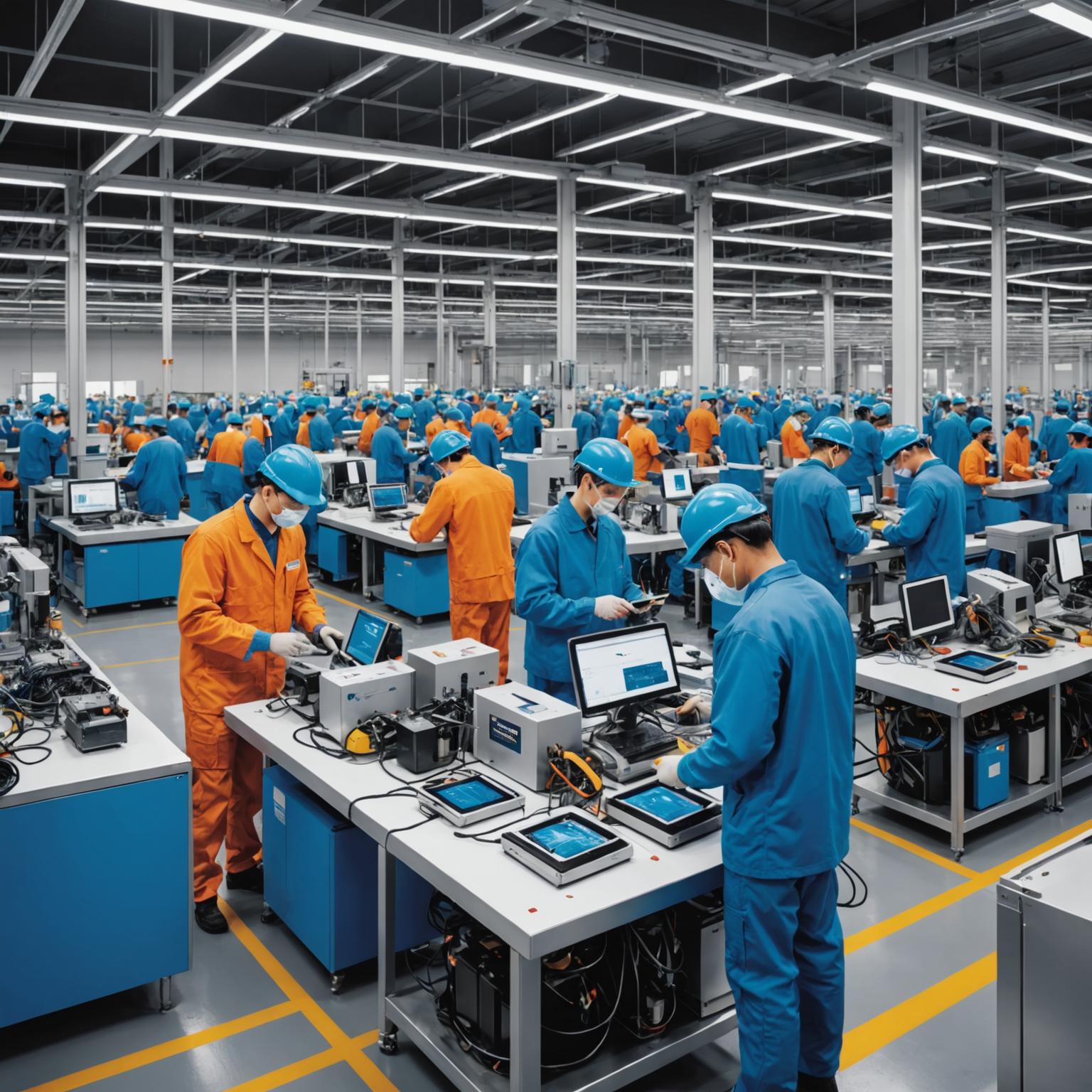 charger factory USB charger manufacturing charger quality assurance smart charger production