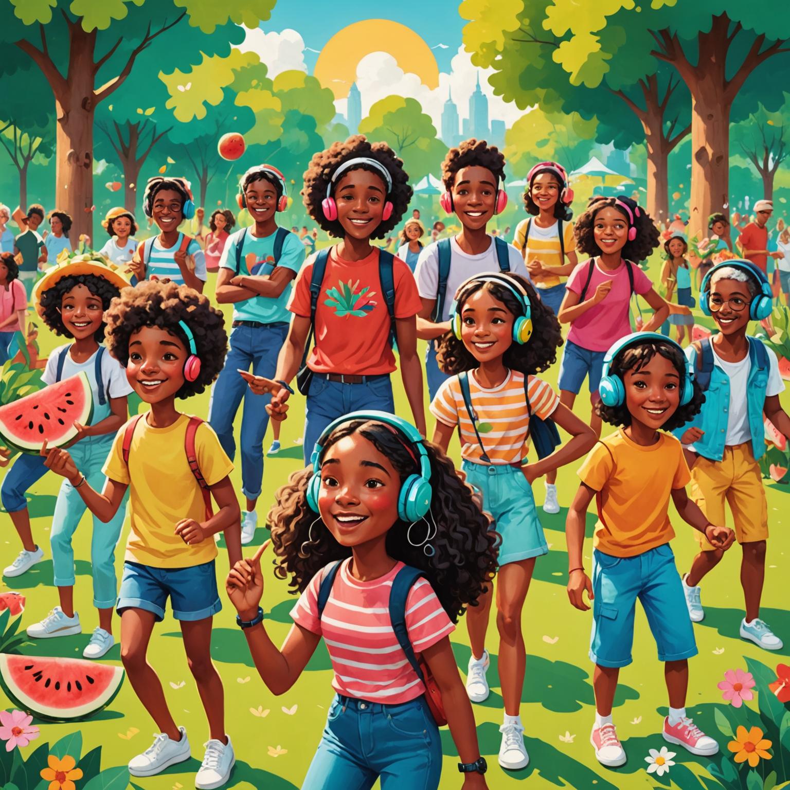 watermelon earphone fruit-themed earphones earphones for kids