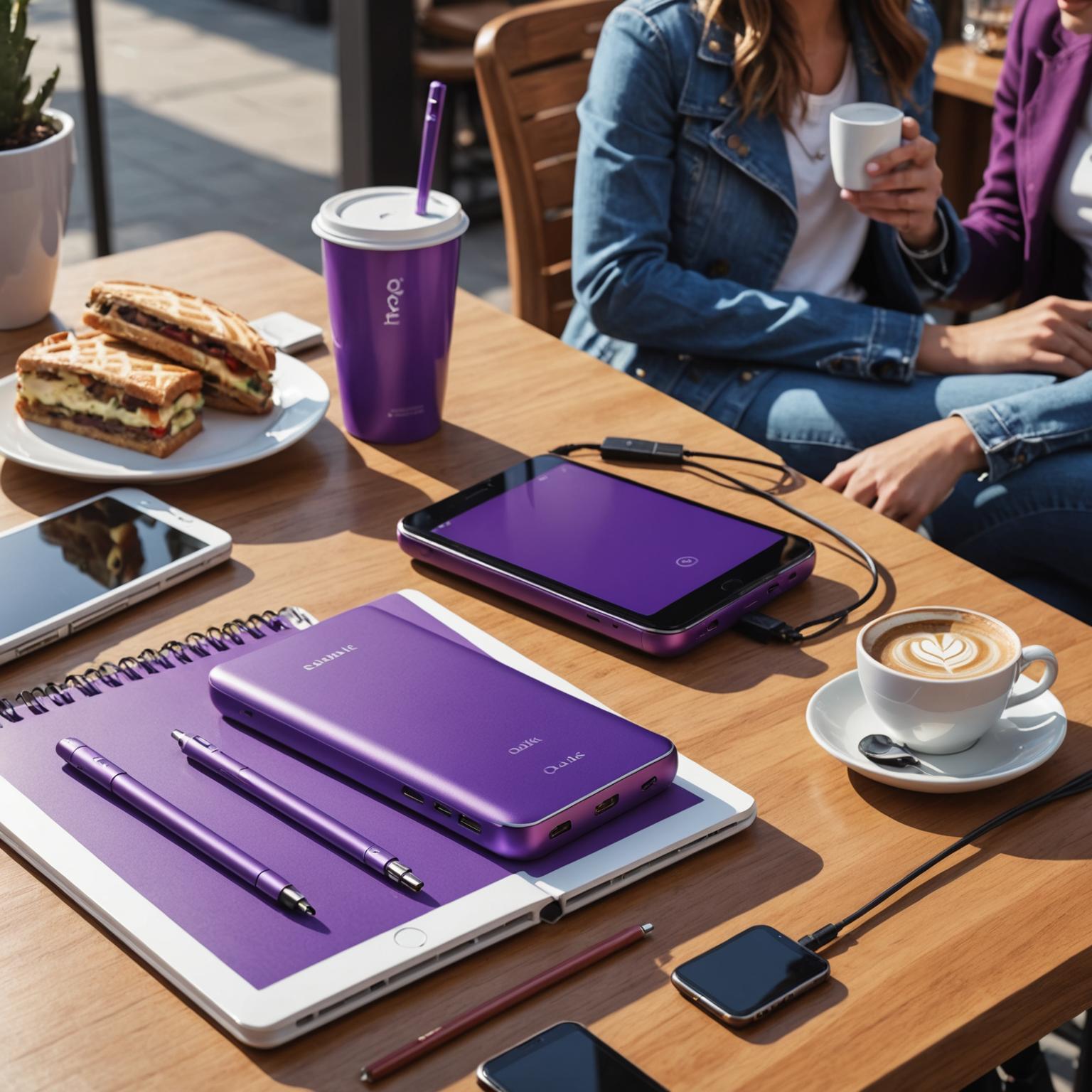 purple power bank purple external battery high-capacity purple power bank