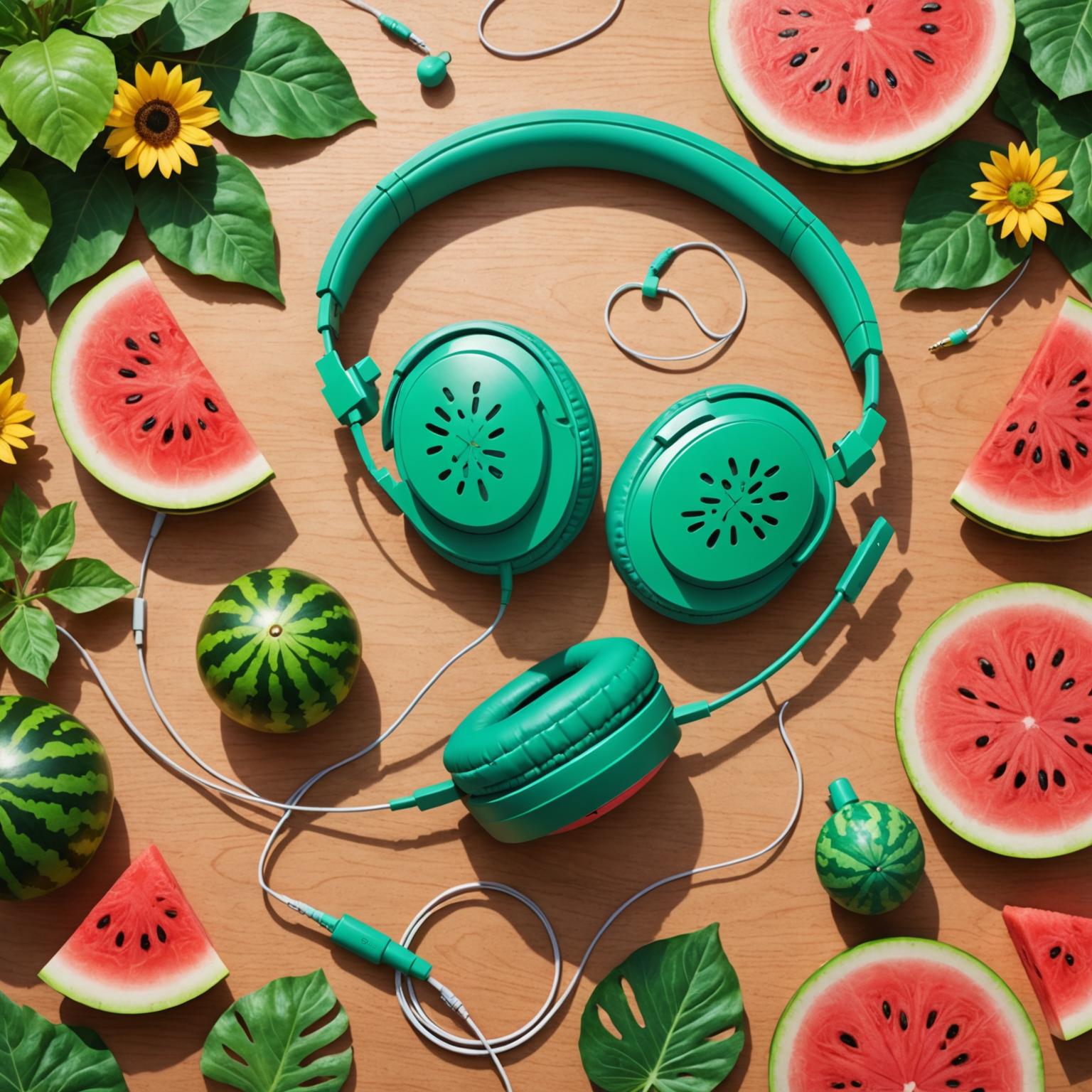 watermelon earphone fruit-themed earphones earphones for kids