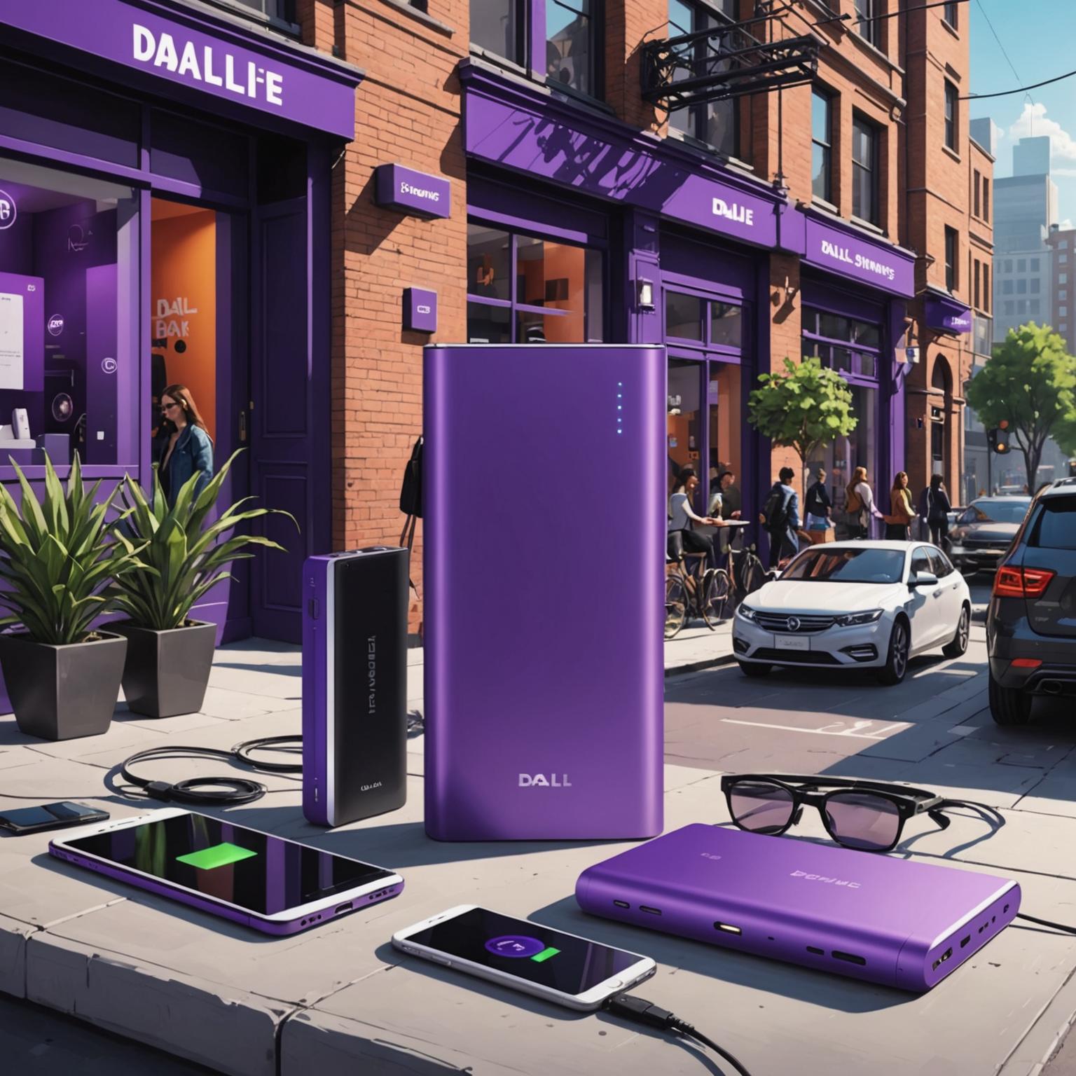 purple power bank purple external battery high-capacity purple power bank