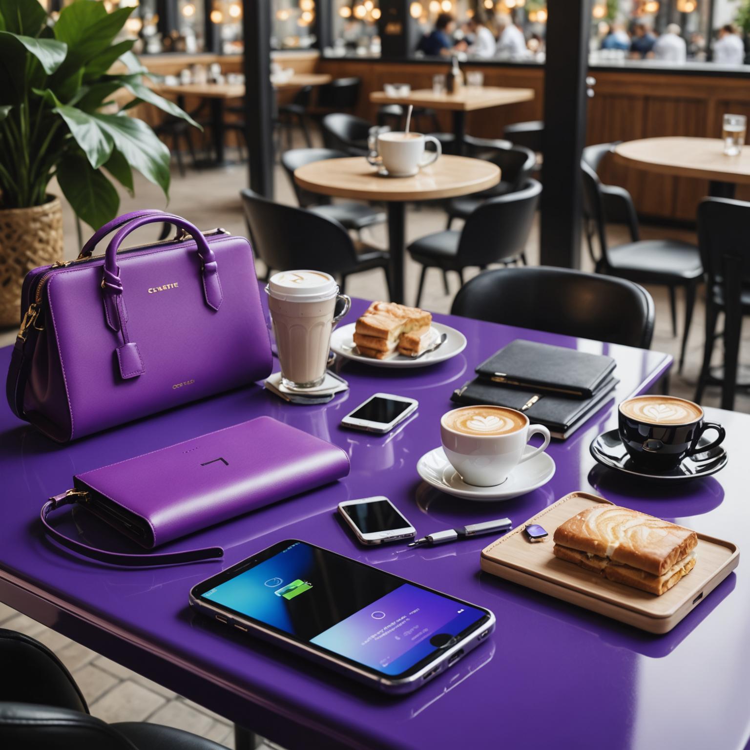 purple power bank purple external battery high-capacity purple power bank