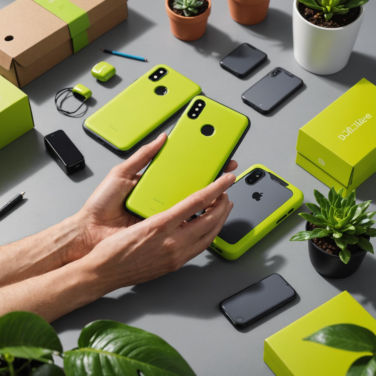 green phone cover green smartphone cover sustainable phone cover