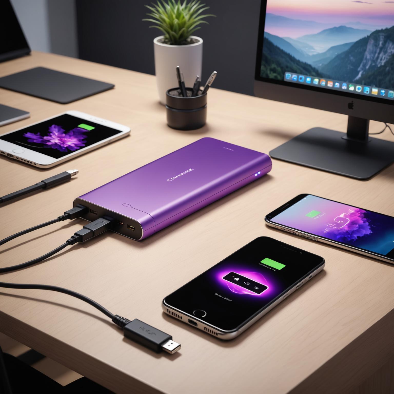 purple power bank purple portable charger stylish purple power bank purple charging bank