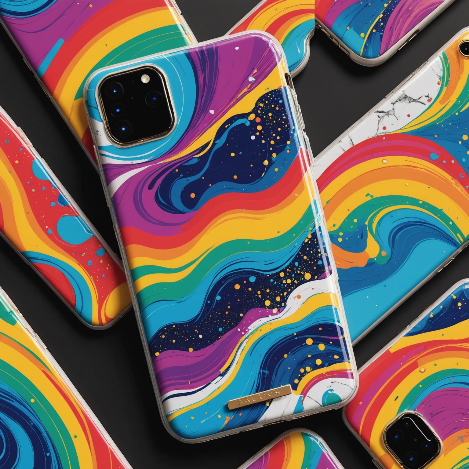 rainbow phone cover artistic phone accessories trendy smartphone cases