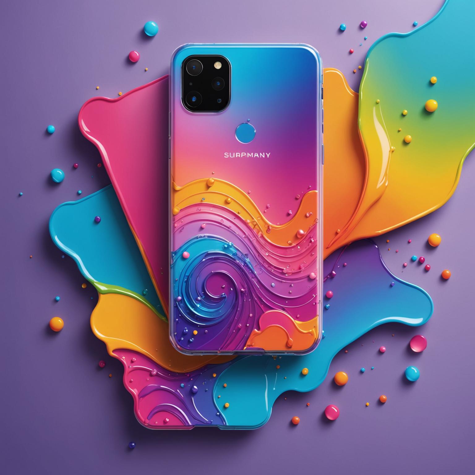 rainbow phone cover artistic phone accessories trendy smartphone cases